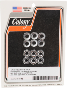 COLONY Oil Pump Nut Kit - Chrome 8110-12