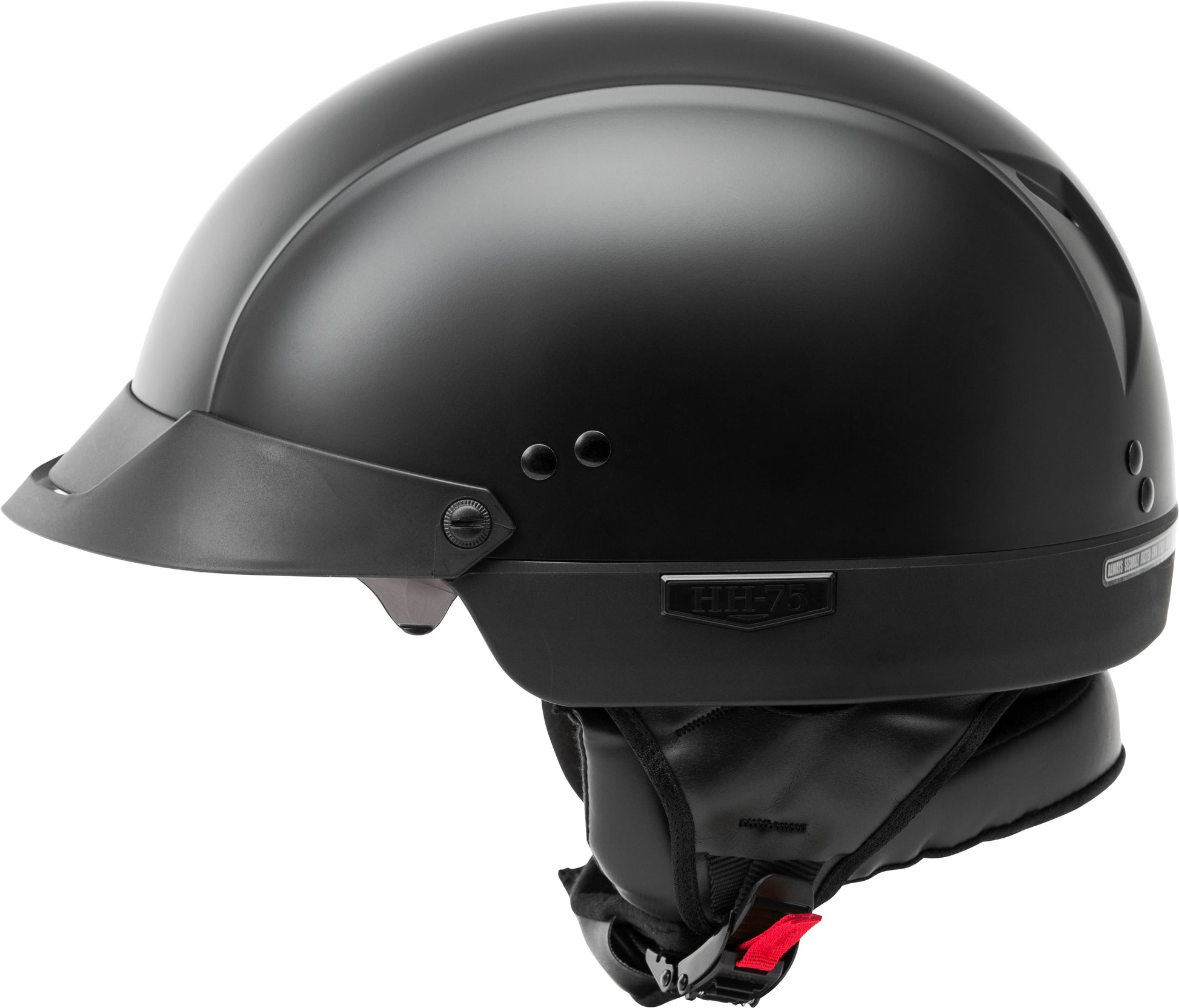 Hh 75 Half Helmet Matte Black Md
