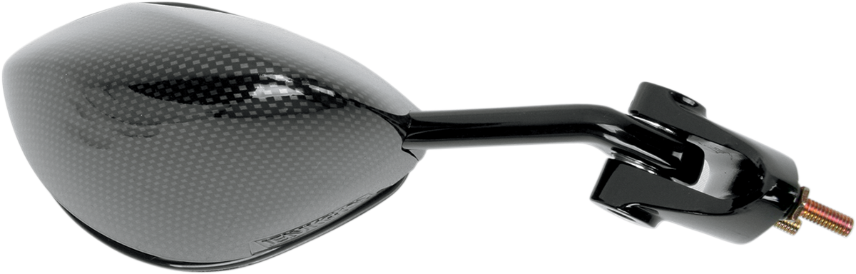 EMGO Mirror - Side View - Black/Carbon Fiber - Rectangle - Right - Kawasaki 20-43063
