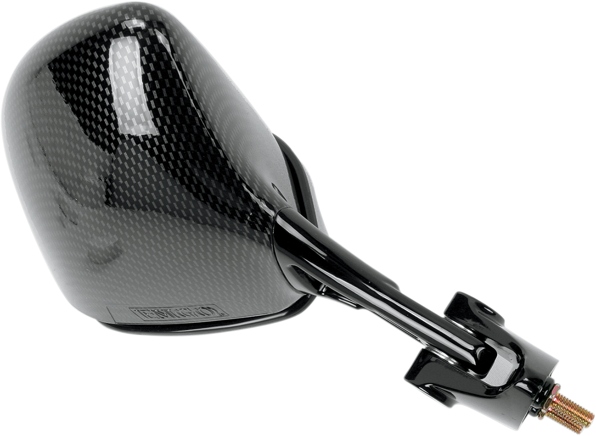 EMGO Mirror - Side View - Black/Carbon Fiber - Rectangle - Right - Kawasaki 20-43053