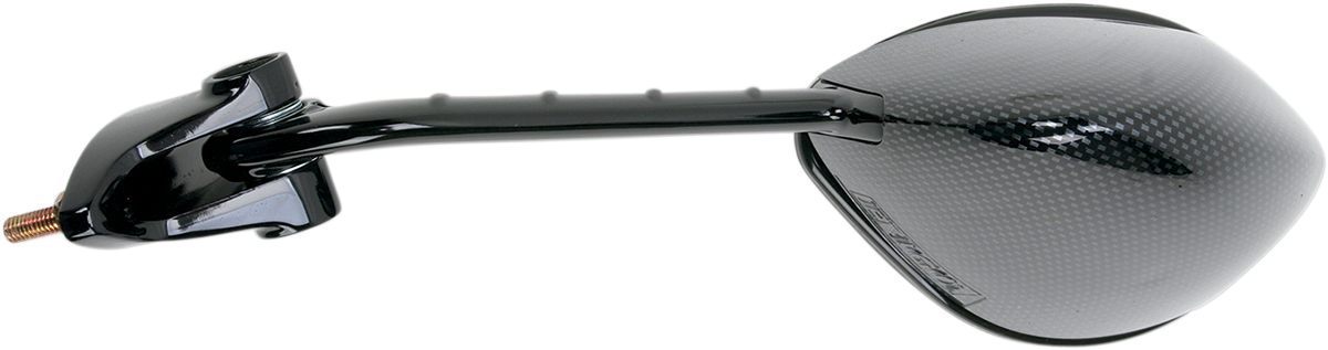 EMGO Mirror - Side View - Black/Carbon Fiber - Rectangle - Left - Kawasaki 20-43044
