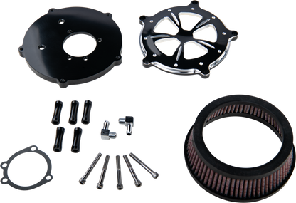 Commodore Air Cleaner Kit Black Contrast W/ Clear Window