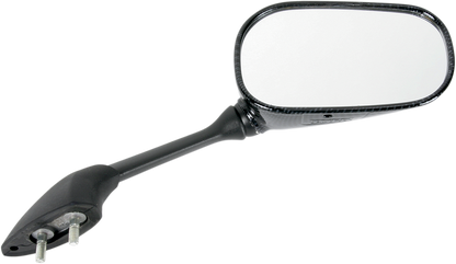 EMGO Mirror - Side View - Black/Carbon Fiber - Rectangle - Right - Yamaha 20-37443