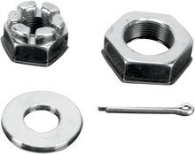 COLONY Nuts with Washers Kit - Front/Axle - Hex - Chrome - '66-'71 Touring 8162-3