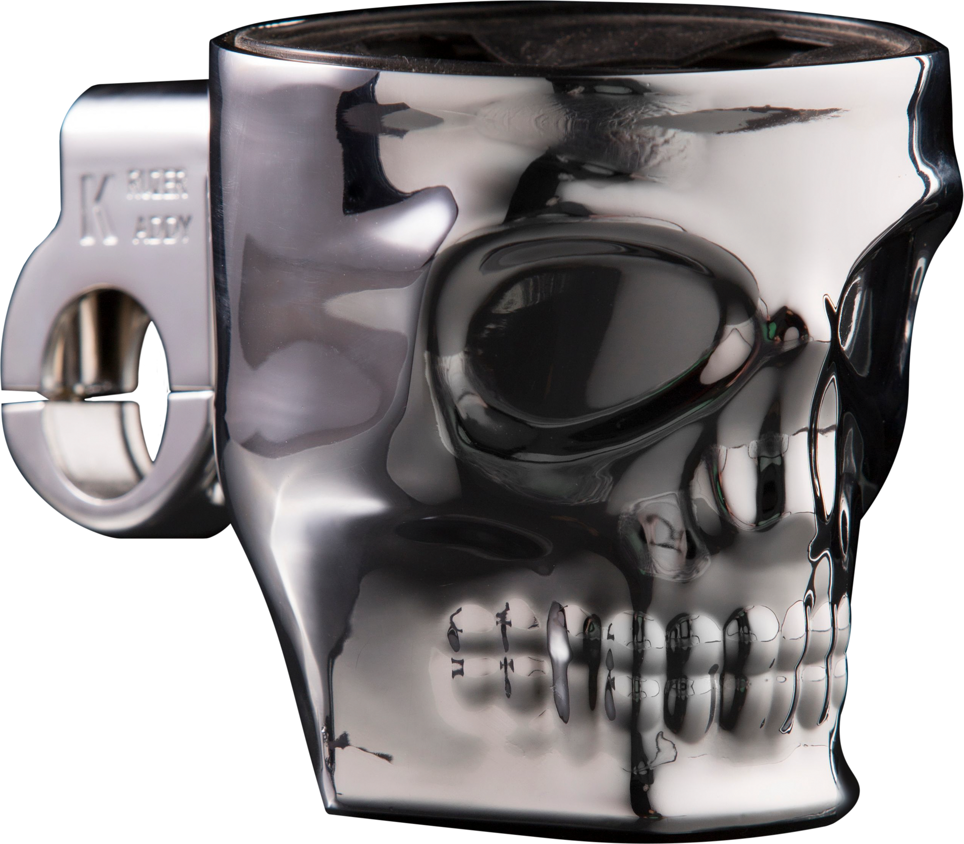 Skull Bar Mount Holder Chrome