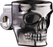 Skull Bar Mount Holder Chrome