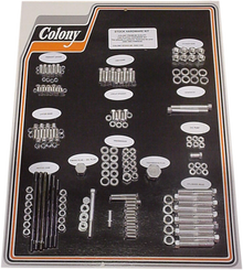 COLONY Hardware Kit - Stock/Motor - Cadmium Plated - '58-'65 Duo Glide/Electra Glide 8303 CAD