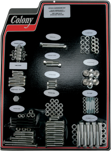 COLONY Hardware Kit - Stock/Motor - Cadmium Plated - '58-'66 Sportster 8316 CAD
