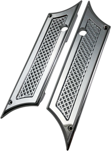 EDDIE TROTTA DESIGNS Saddlebag Latch Covers - Diamond Cut C - FL '93-'13 TC981