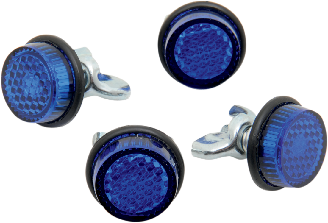 CHRIS PRODUCTS License Plate Reflectors - 4 Pack - Blue CH4B
