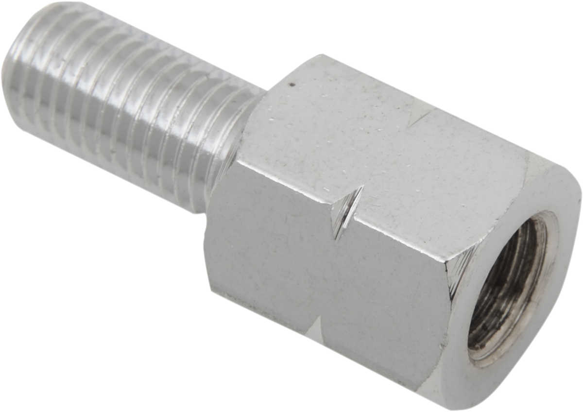 EMGO Adapter - Mirror - Universal - M10 x 1.25 Male | M10 x 1.25 (Left Hand) Female - Chrome 20-28143