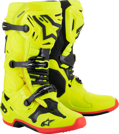 Tech 10 Boots Ylw Fluo/Blk/Red Fluo Sz 14