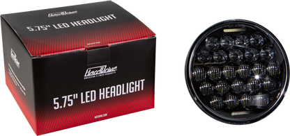 Led Headlight 5.75" 75w Black 3500/2000 Lumens