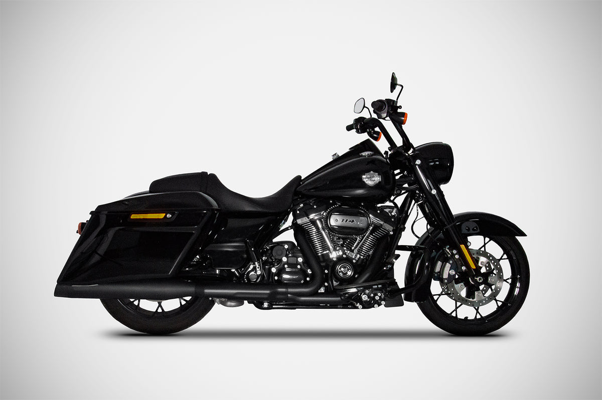 Zard Dual Slip-on Exhaust System for Harley Davidson Grand American Touring Motorcycles (114cc engines - Glides and Road King - 2021+)