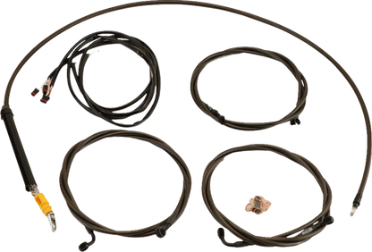 LA CHOPPERS Complete Plug-and-Play Cable Kit - 18" - 20" Handlebars - '23-'25 Touring - Midnight LA-8059KT3-19M