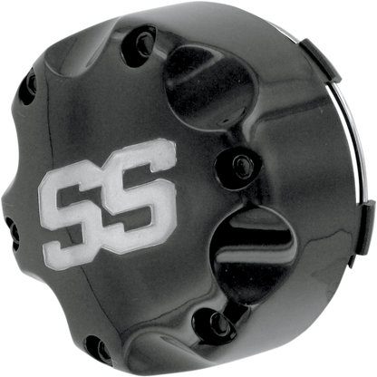 ITP Center Cap - Replacement/Wheel - SS112 - Black with Silver Lettering - 4/115 B110SS