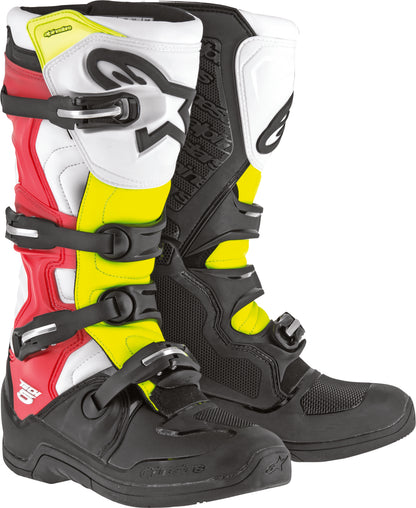 Tech 5 Boots Black/White/Red/Yellow Sz 12