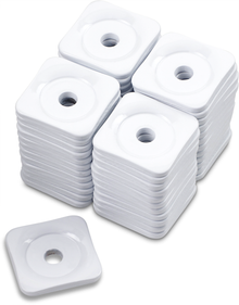 WOODY'S Support Plates - Grand Digger® - White - Square - 48 Pack ASG-3815-48