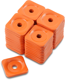 WOODY'S Support Plates - Grand Digger® - Orange - Square - 48 Pack ASG-3805-48
