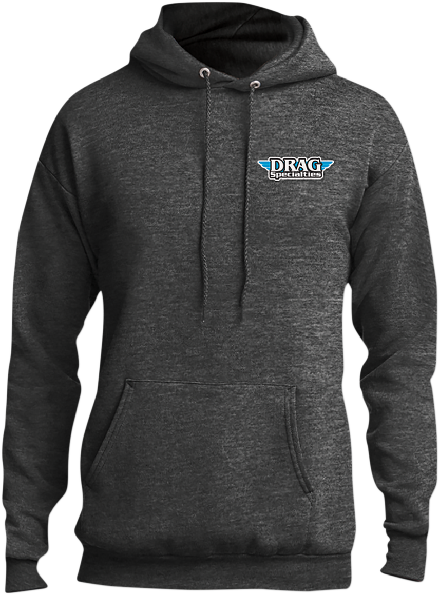 THROTTLE THREADS Drag Specialties Hoodie - Heather Gray - Medium DRG29PC78HDHGMD