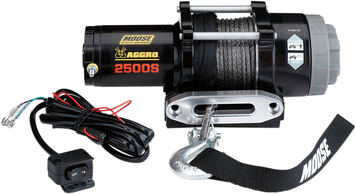 MOOSE OFFROAD 2500 lb Winch - Synthetic Rope - 50' 104307