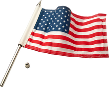 CIRO Flag Pole - 12" - With 6"x9" American Flag - Polished Stainless Steel 70602