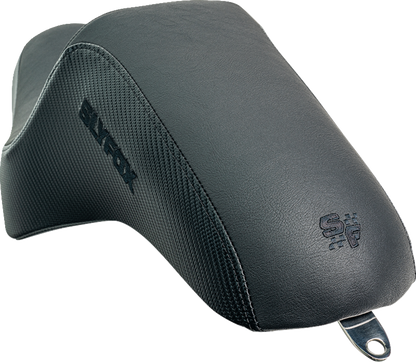 SLYFOX Drifter Seat - Black Logo - Black Vinyl w/ Slipstop - Carbon Fiber - XL '04-'22 4684A-slyfox