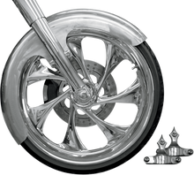 RC COMPONENTS Builder Front Fender Kit with Chrome Adapters - For 23" Wheel FNDRKT23