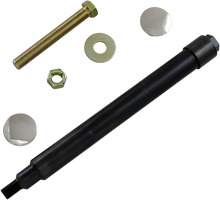 KLOCK WERKS Axle Kit - Flush Mount - Front - Black w/Polished End Caps KWS-01-1012