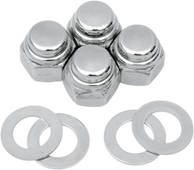 COLONY Cap Nuts with Washers - Rocker Shaft End - Hex - '66-'84 Big Twin/Sportster 8400-8