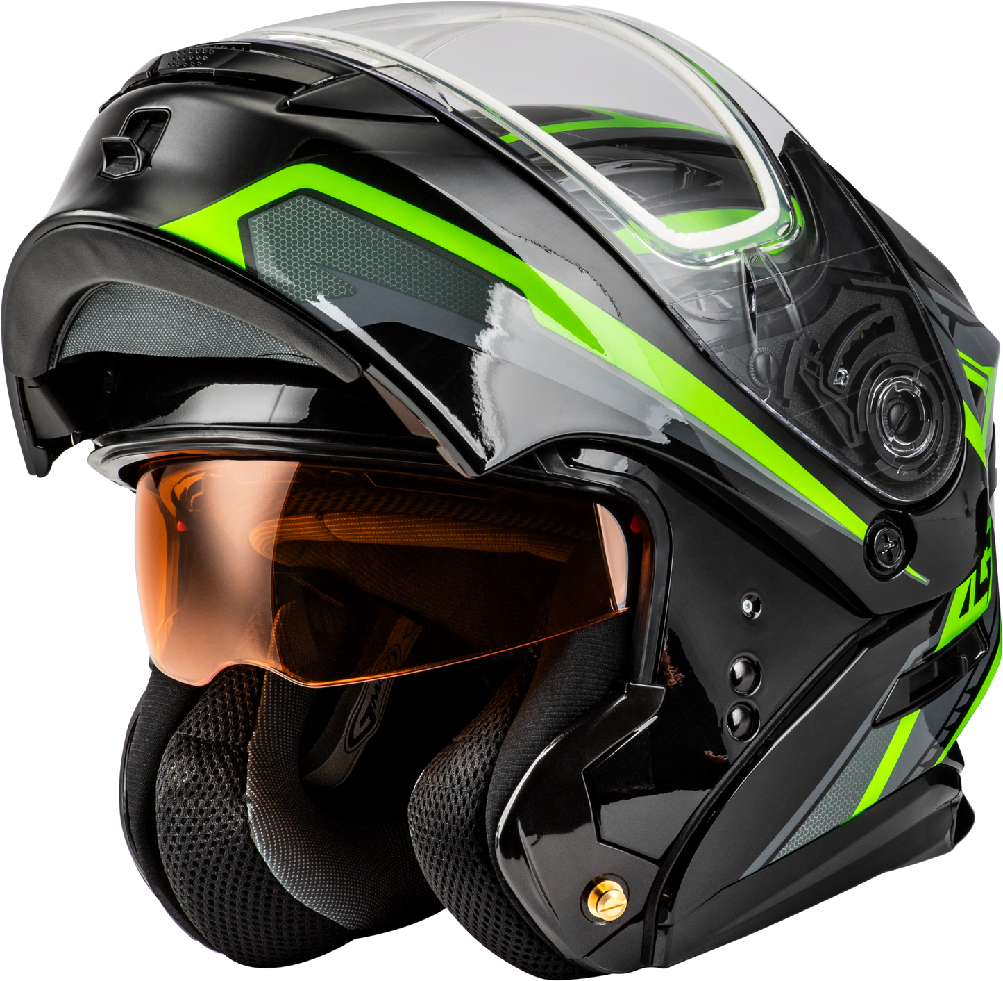 Md 01s Transistor Snow Helmet Black/Grey/Green Md