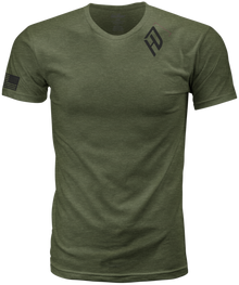 Harddrive Emblem Tee Olive Green/Black Xl