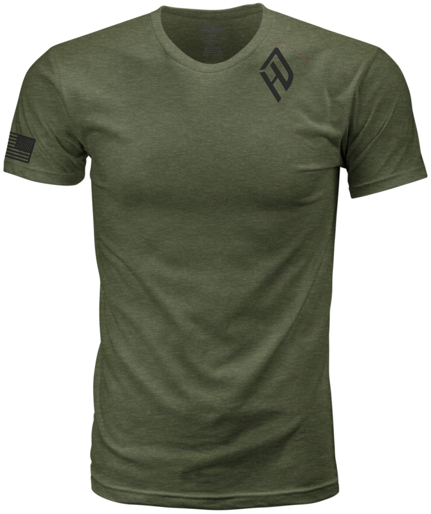 Harddrive Emblem Tee Olive Green/Black Md