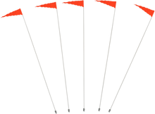 SAFETY VEHICLE EMBLEM Flag and Pole - 6' White Pole - 5 Pack 9B