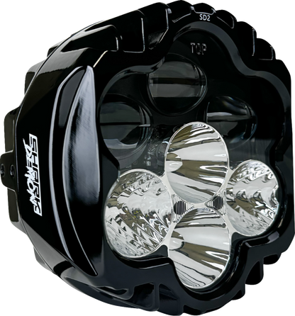 CUSTOM DYNAMICS LED Headlight - Shark Demon® - Pedestal Mount SD2-PM-W