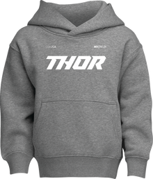 THOR Youth Brave Pullover Hoodie - Heather Gray - Large 3052-0712