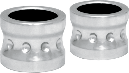 COVINGTONS Axle Spacers - Dimpled - Chrome - Non-ABS - Pair C0013-C