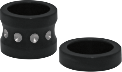 COVINGTONS Axle Spacers - Dimpled - Black - with ABS - Pair C0015-B