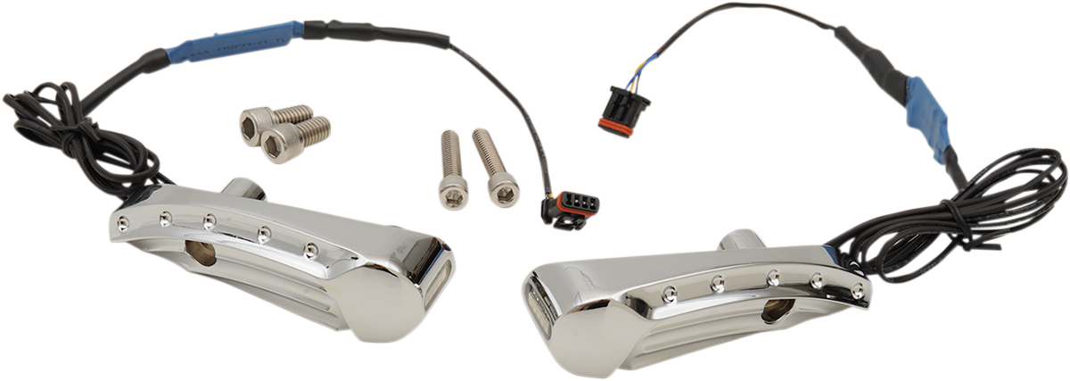 COVINGTONS Turn Signal - Dimpled - Chrome - FLTR C1300-C