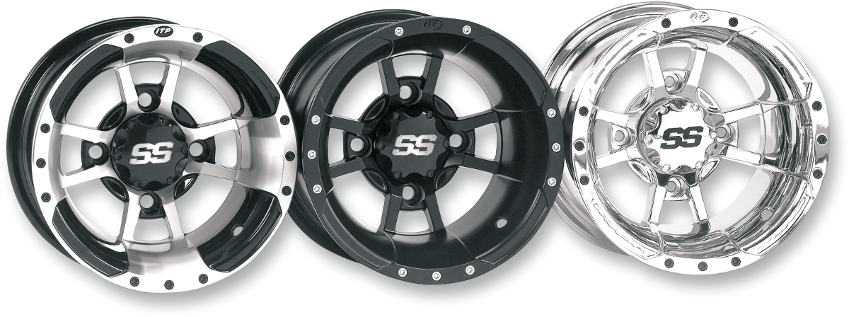 ITP Wheel - SS112 Sport - Rear - Black - 10x8 - 4/110 - 3+5 1028335536B
