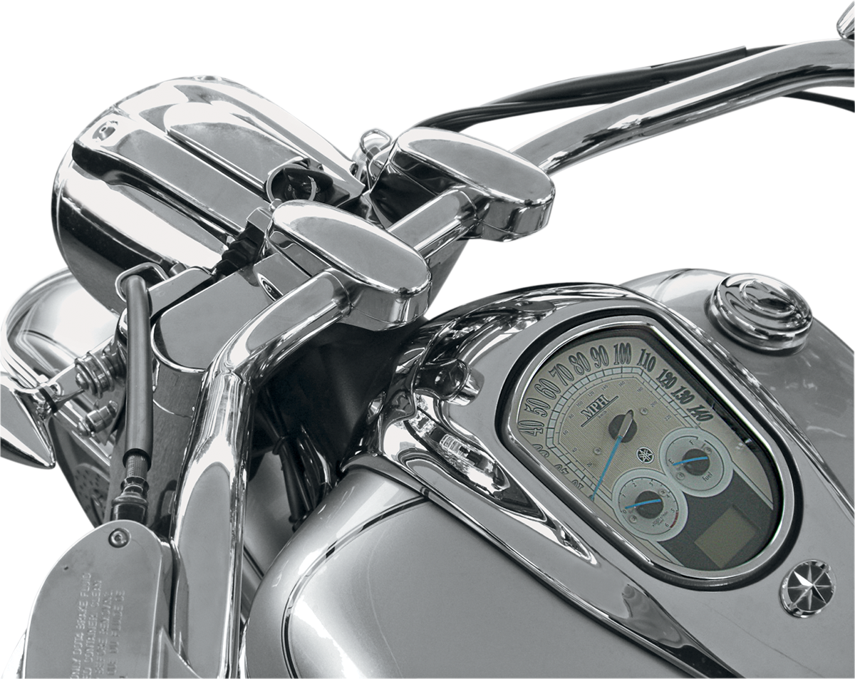 BARON Liner Pullback Handlebar Risers - Chrome BA-7422-00