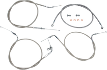 BARON Stainless Handlebar Cable/Line Kit - 12"-14" - XVS650CL - Stainless Steel BA-8015KT-12