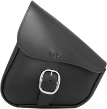 WILLIE & MAX LUGGAGE Leather Swingarm Bag - Black with Chrome Buckle 59823-00