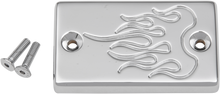 BARON Master Cylinder Cover - Flame - Suzuki - Chrome BA-7686-03