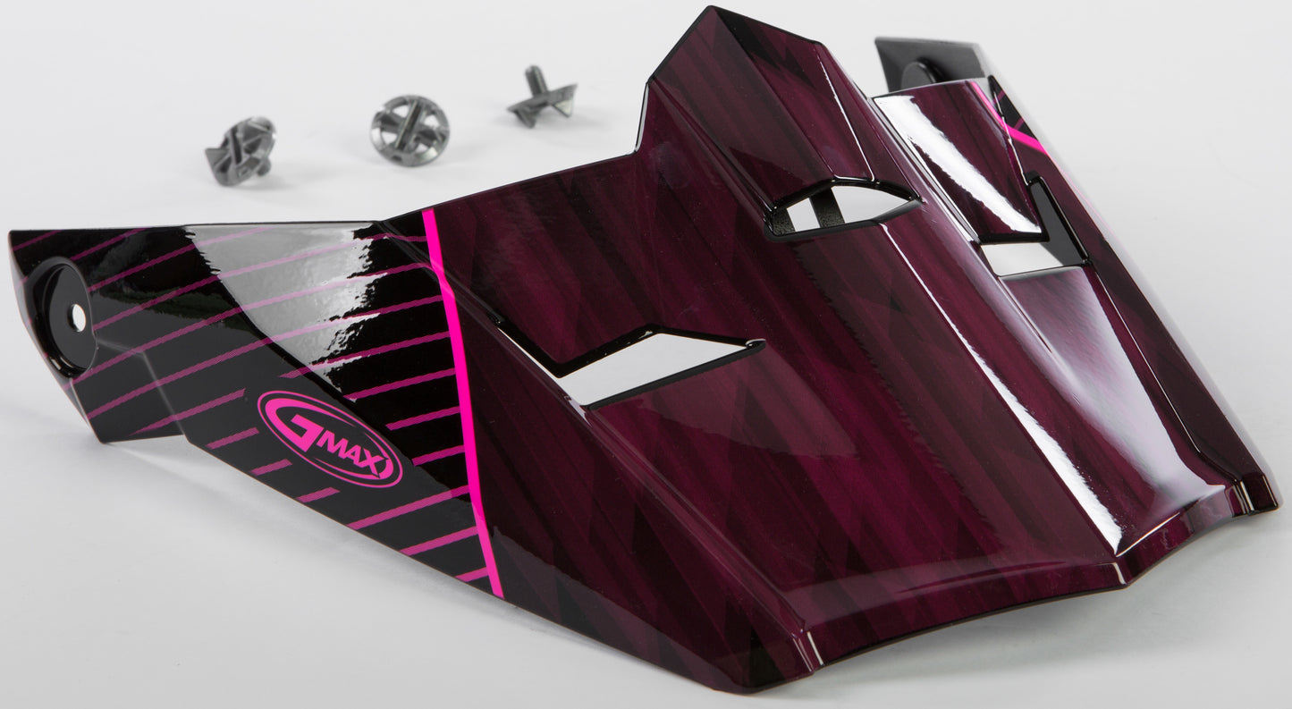 Visor W/Screws Colfax Mx 46 Black/Hi Vis Pink Md Xl