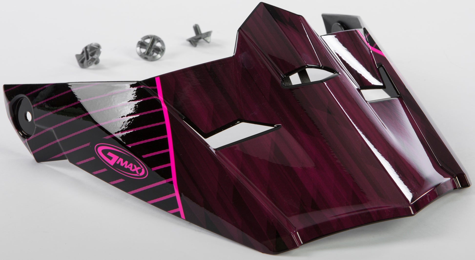 Visor W/Screws Colfax Mx 46 Black/Hi Vis Pink Md Xl