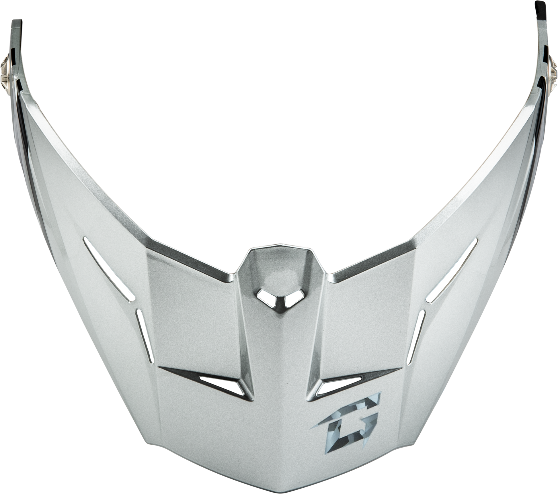 Md 74 Visor W/Screws Striker Silver/Blue Metallic