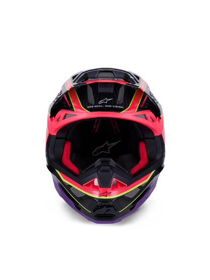 Supertech S M10 Era Helmet Pnk/Violet/Ylw Fluo Glossy Xs