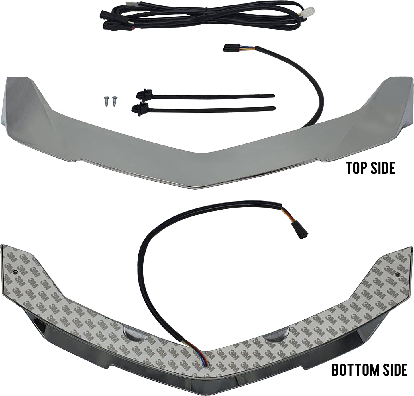 Rear Spoiler With Led Lights Dynamic Sequential Chrome Hon