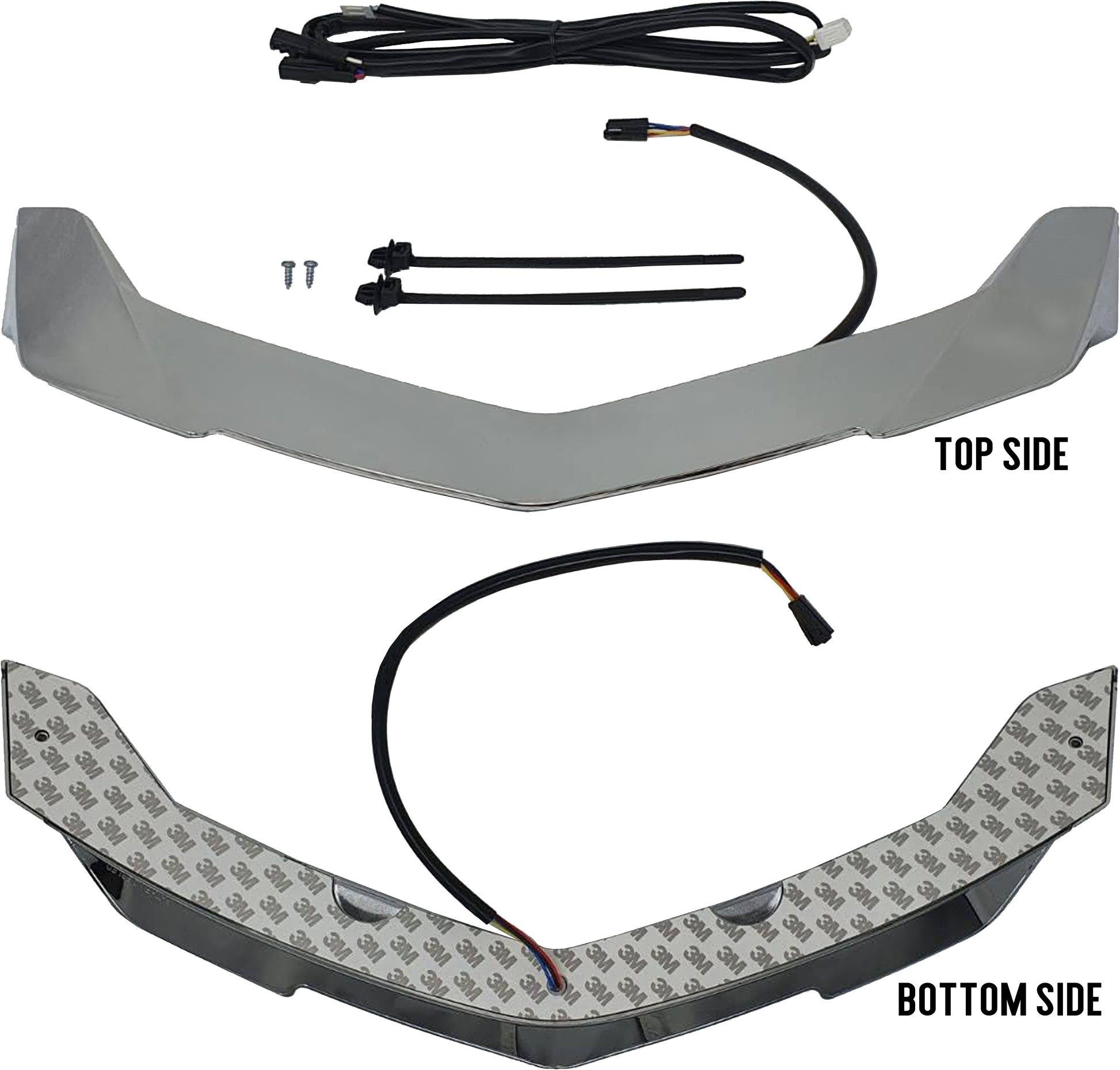 Rear Spoiler With Led Lights Dynamic Sequential Chrome Hon